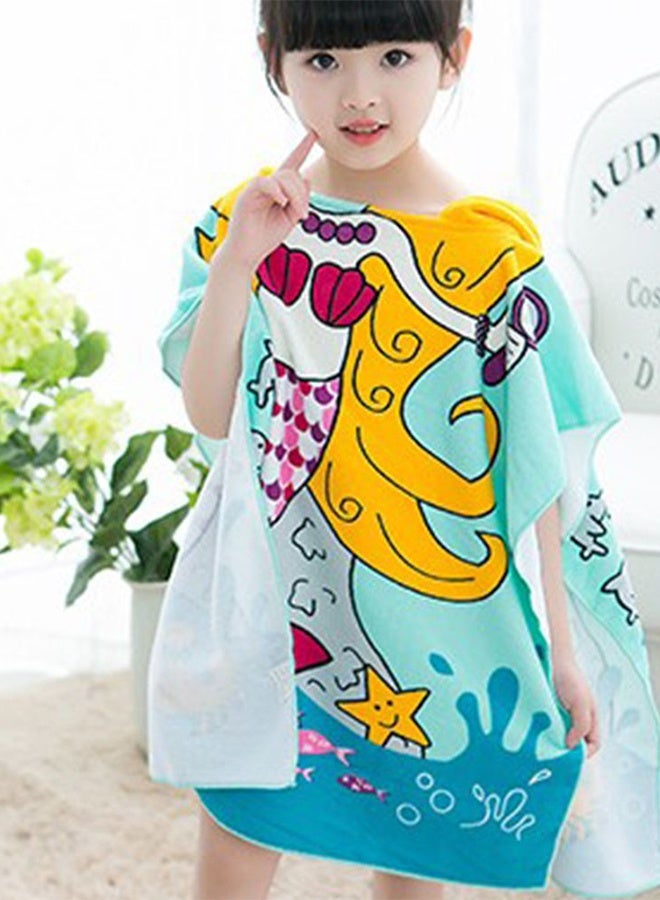 Mermaid Shark Pattern Hooded Cloak Bath Towel - Image 4
